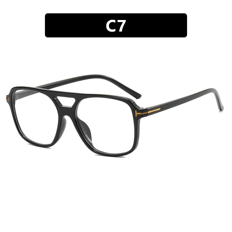 Wholesale PC Double Beam Square T Sunglasses